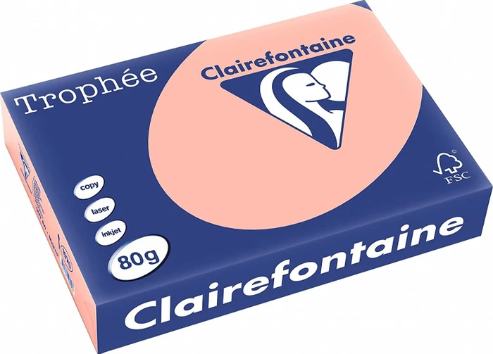 Clairefontaine Trophée Universalpapier matt pfirsich, A4, 80g/m², 500 Blatt
