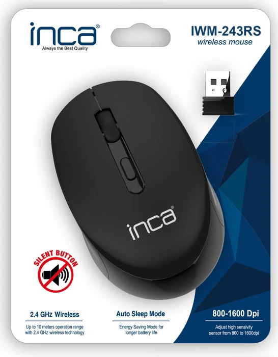 Inca IWM-243RS Wireless Mouse schwarz, USB