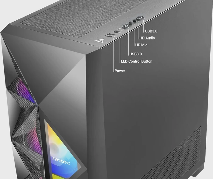 Antec Dark League Dark Fleet DF800 Flux, Glasfenster