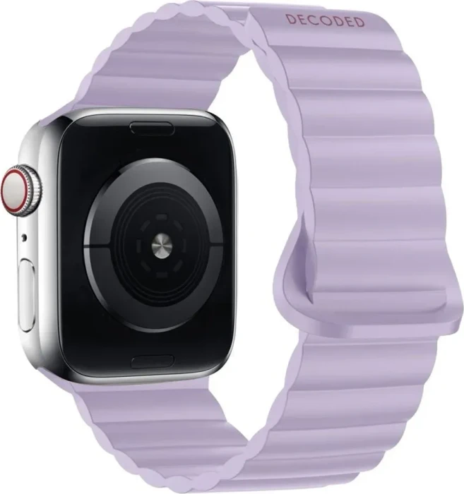 Decoded Silicone Traction Loop Band für Apple Watch 45mm digital lavender purple