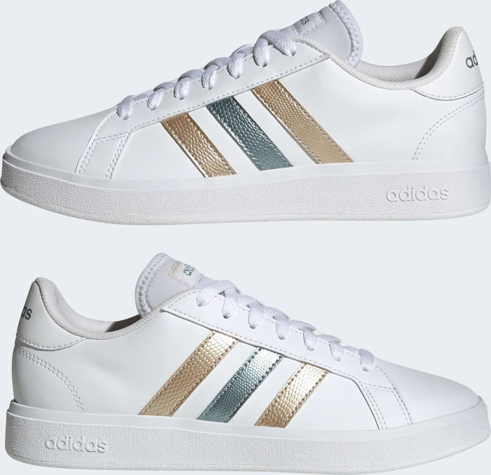 adidas Grand Court Base 2.0 cloud white/magic grey met/wonder gold met. (Herren)