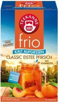Teekanne Frio Classic Eistee Pfirsich Tee Beutel, 18 Stück