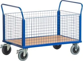 Rollcart Gitter-Vierwand Transportwagen 120x77cm blau