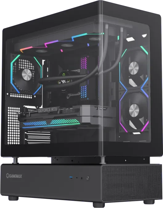 GameMax N80 Black, Glasfenster