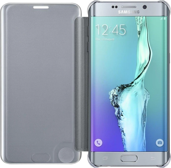Samsung Clear View Cover für Galaxy S6 Edge+ silber