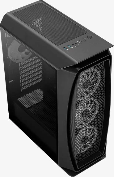 AeroCool Aero One Duo, schwarz, Glasfenster
