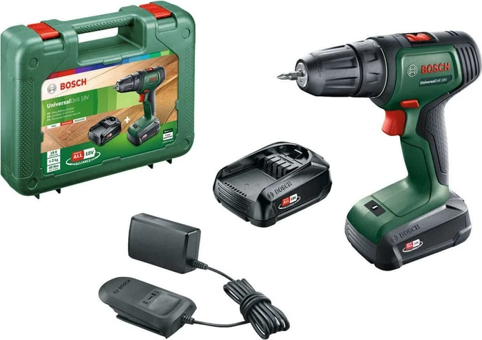 Bosch DIY UniversalDrill 18 Akku-Bohrschrauber inkl. Koffer + 2 Akkus 1.5Ah