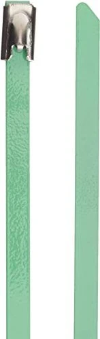 DeLOCK Edelstahl Kabelbinder, 4.6mm, 300mm, grün, 10 Stück