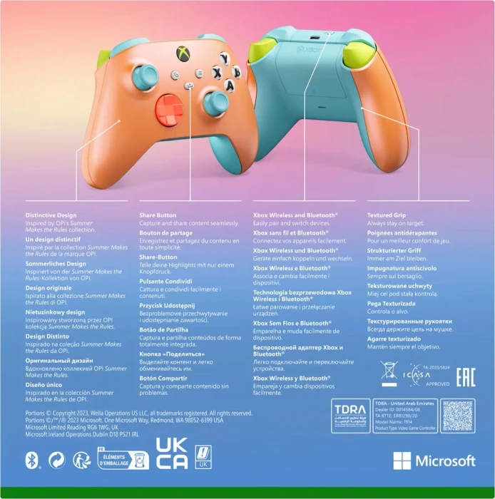 Microsoft Xbox Series X Wireless Controller Sunkissed Vibes OPI Special Edition (Xbox SX/Xbox One/PC)