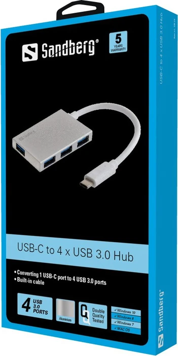 Sandberg USB-C Pocket Hub, USB-C 3.0 [Buchse]