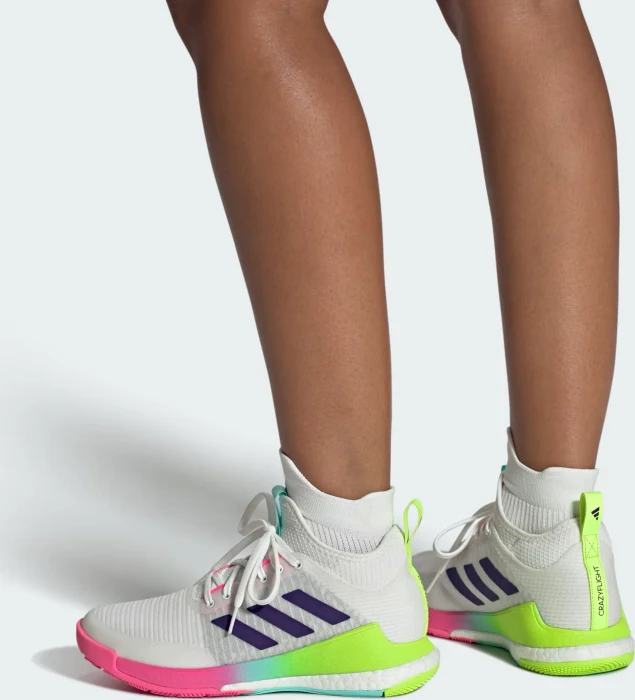 adidas Crazyflight Mid cloud white/team college purple/flash aqua (Damen)