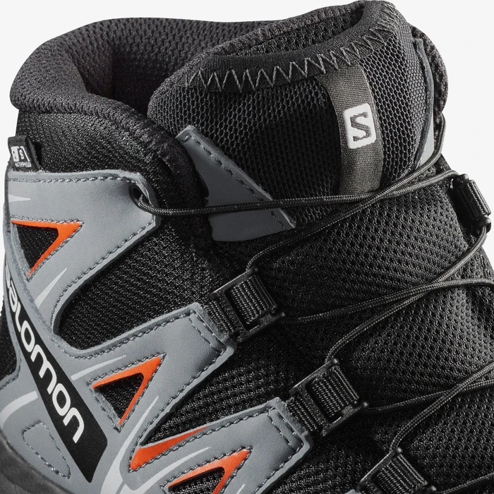 Salomon XA Pro 3D Mid CS WP J black/stormy weather/cherry tomato (Junior)