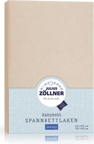 Julius Zöllner Spannleintuch für Babybett Jersey 70x140cm sand