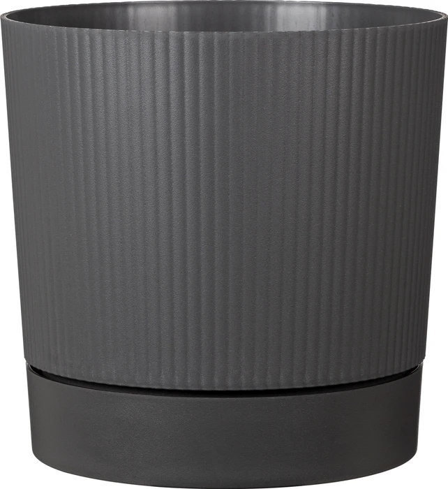 Scheurich Lino+ Pflanzgefäß 39cm metallic grey