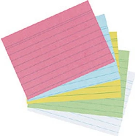 Herlitz Karteikarten, A6, liniert, orange, 100 Blatt