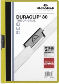 Durable Duraclip 30 Klemmmappe, A4, grün/transparent