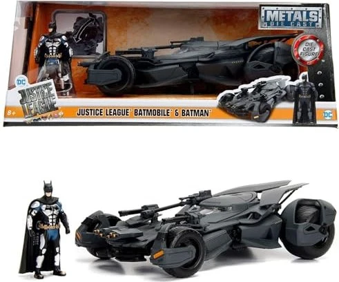 Jada Toys Hollywood Rides - Batmobile with Batman Justice League