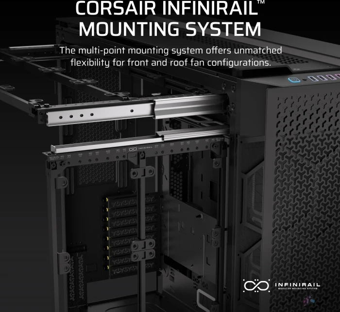 Corsair 9000D RGB Airflow Black, Glasfenster