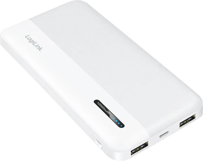 LogiLink Powerbank 10000mAh 2x USB-A 1x USB-C weiß