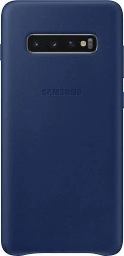 Samsung Leather Cover für Galaxy S10+ navy blau