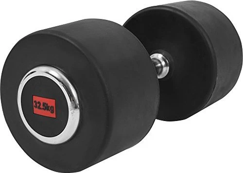 Gorilla Sports Profi Gummi Kurzhantel 32.5kg