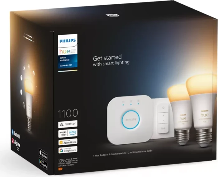 Philips Hue White Ambiance 1100 E27 8W Starter-Kit