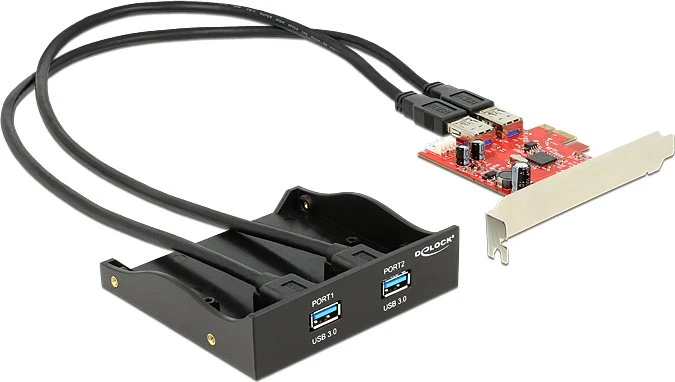 DeLOCK 2x USB-A 3.0, PCIe x1