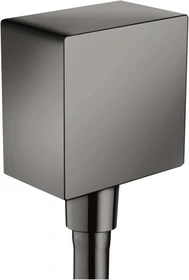 Hansgrohe Axor ShowerSolutions Wandanschluss eckig polished black chrome