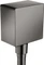 Hansgrohe Axor ShowerSolutions Wandanschluss eckig polished black chrome Vorschaubild