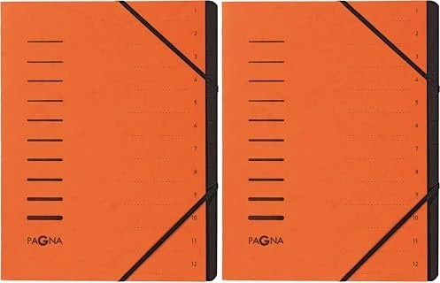 Pagna Ordnungsmappe, 12 Fächer, A4, orange