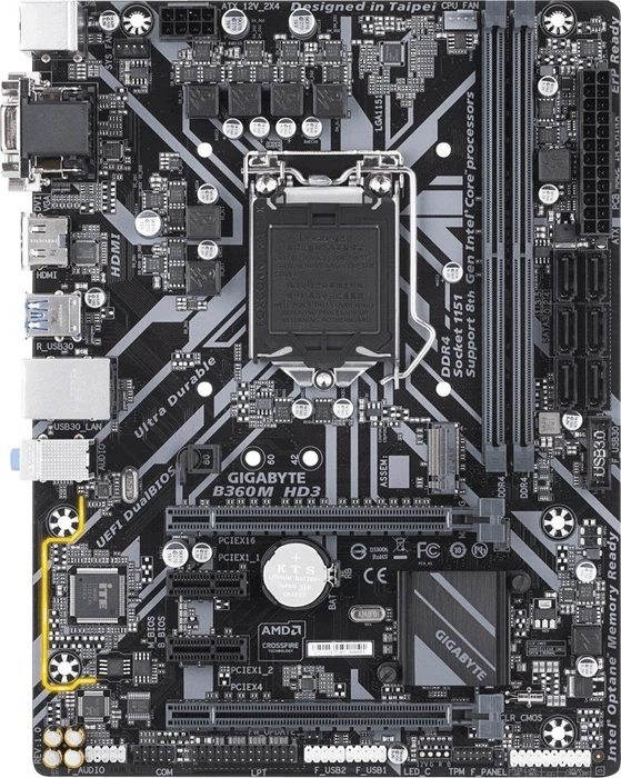 GIGABYTE B360M HD3 (Intel 1151 v2)