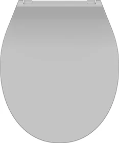 Schütte Duoplast WC-Sitz Slim mit Absenkautomatik und Schnellverschluss, grau