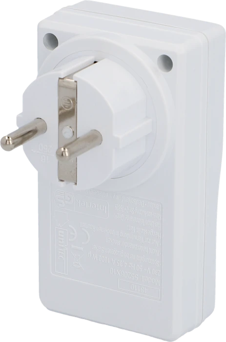 uniTEC 3+1 Micro, Funksteckdose mit Fernbedienung weiß, Set