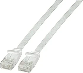 EFB Elektronik PVC kompakt Flach-Patchkabel, Cat6a, U/UTP, RJ-45/RJ-45, 3m, weiß
