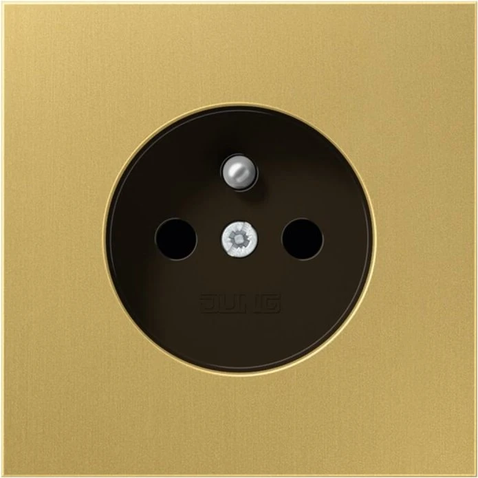 Jung Serie LS Steckdose Metallausführung französisch/belgisches System, messing classic
