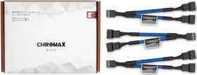 Noctua NA-SYC1 chromax.blue, 4-Pin auf 2x 4-Pin Verteiler, sleeved, 11.5cm, blau, 3er-Pack
