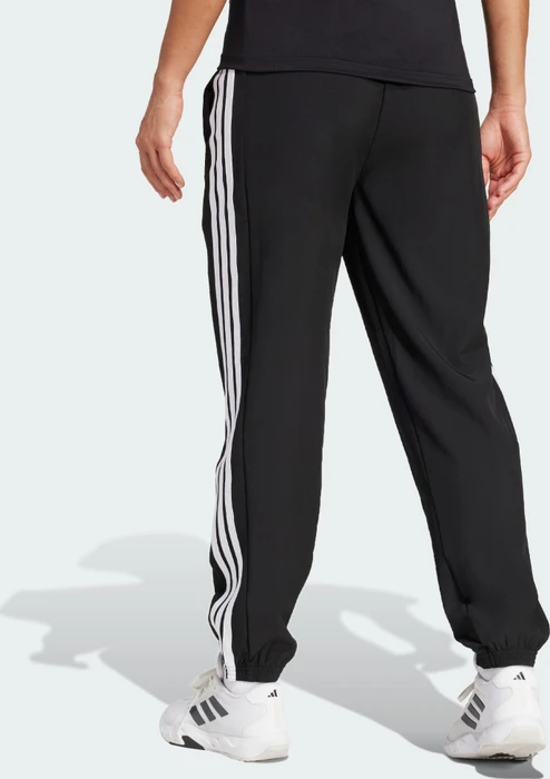 adidas Train Essentials 3-Streifen Woven Trainingshose lang schwarz/weiß (Damen)