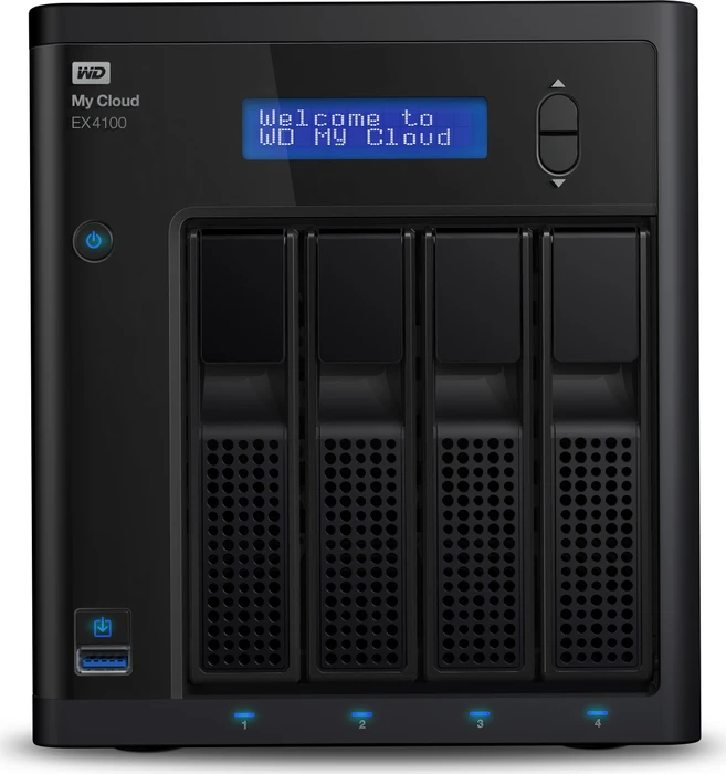 Western Digital My Cloud EX4100, 2GB RAM, 2x RJ-45 1000Base-T, 3x USB-A 3.0