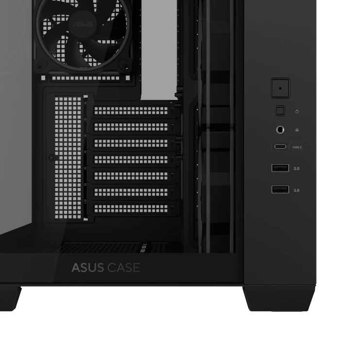 ASUS A32 Plus TG ARGB, schwarz, Glasfenster