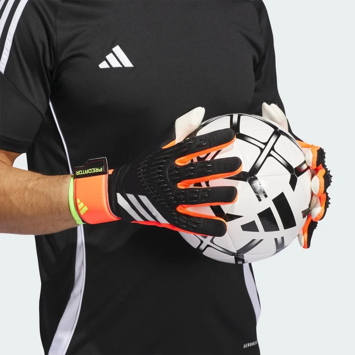 adidas Predator League Torwarthandschuhe black/solar red/solar yellow