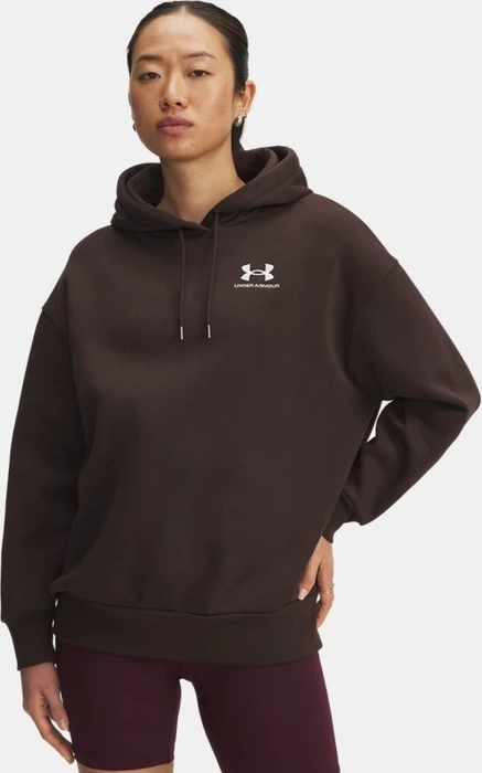 Under Armour Icon Fleece Oversize Hoodie kona brown/white (Damen)