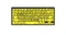 LogicKeyboard LargePrint Mini Mac, Black on Yellow, Bluetooth, DE Vorschaubild