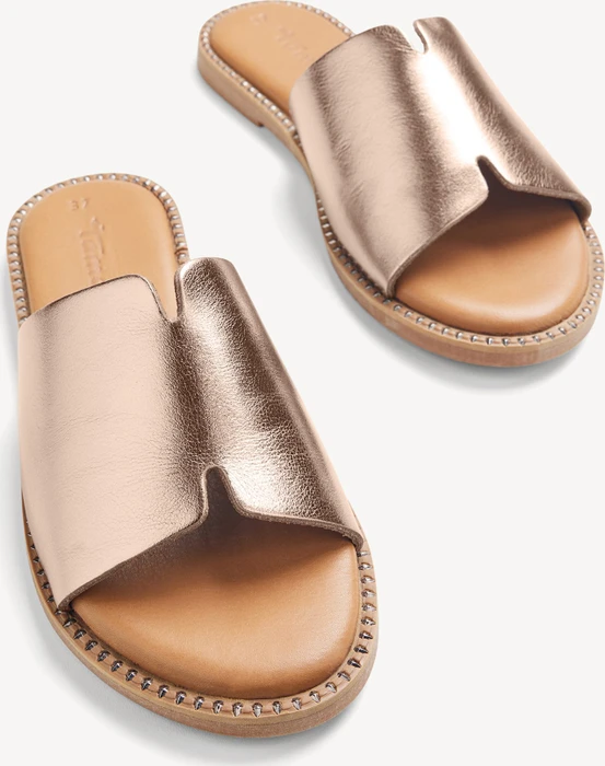 Tamaris Lederpantolette metallic (Damen)