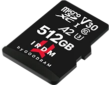 goodram M2AA IRDM MICROCARD R170/W120 512GB Kit, UHS-I U3, A2, Class 10
