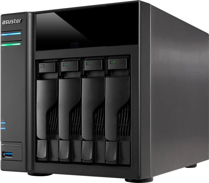 Asustor AS6104T, 2GB RAM, 2x RJ-45 1000Base-T, 3x USB-A 3.0