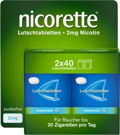 Johnson & Johnson Nicorette Freshmint 2mg Lutschtabletten, 80 Stück (4x 20 Stück)