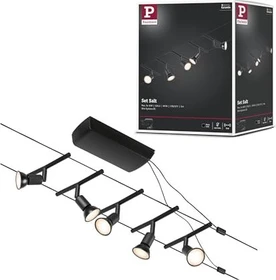 Paulmann CorDuo Salt Basisset Schienensystem Spot GU5.3 schwarz matt, 5 Stück