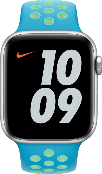 Apple Nike Sportarmband Regular für Apple Watch 44mm Chlorine Blue/Green Glow