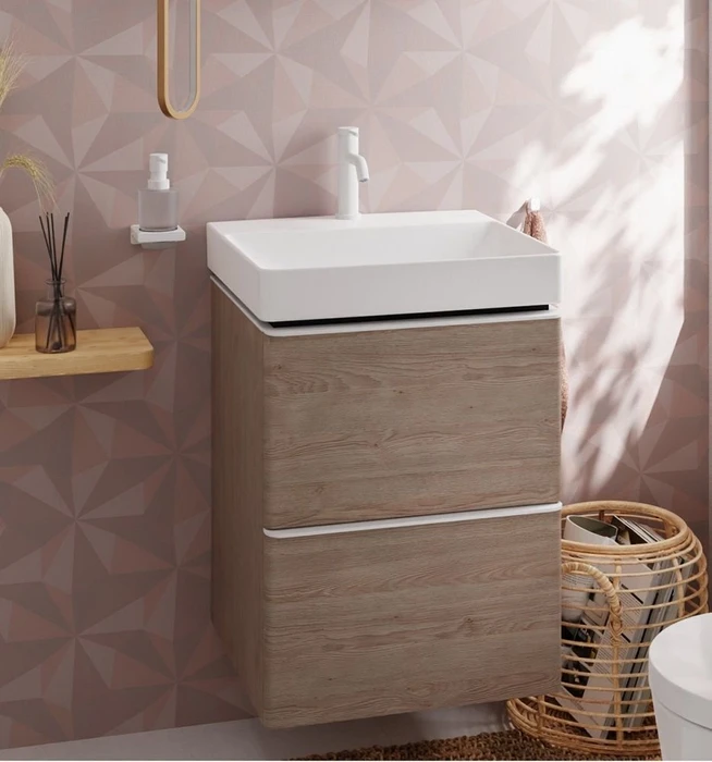 Hansgrohe Xelu Q Waschtischunterschrank 48x60.5cm, 2 Schubkästen, Griff mattweiß