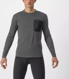Castelli Unlimited Merino Trikot langarm dark gray/black (Herren)